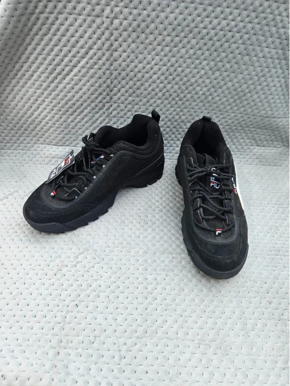 FILA Disruptor II Premium Men’s Size 9.5 Black Chunky Sneakers FW01653-018